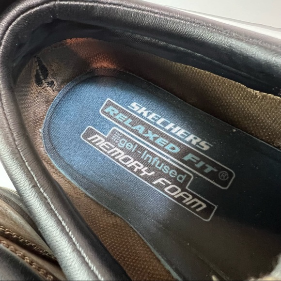 Skechers Rilar 64260 Leather Oxfords Mens Shoes Sz 11.5 - Picture 3 of 9